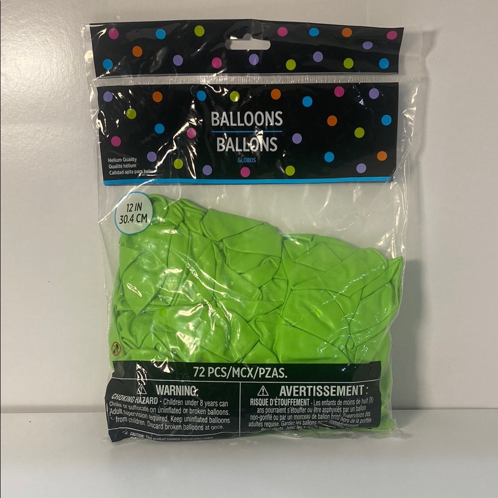 72 count Green Balloons Party Pack